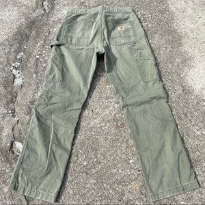 Vintage green carhartt carpenter cargo pants